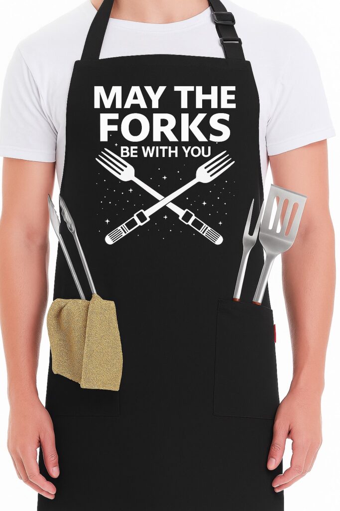 star wars geeky apron cool start wars may the forks be with you apron